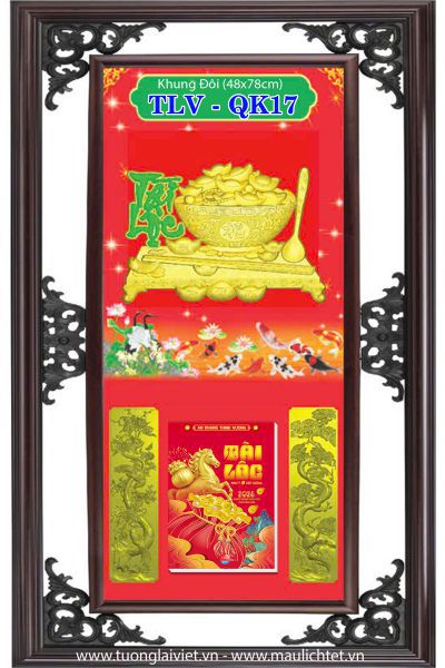 Lịch khung nhựa giả gỗ Xuân Tài Lộc